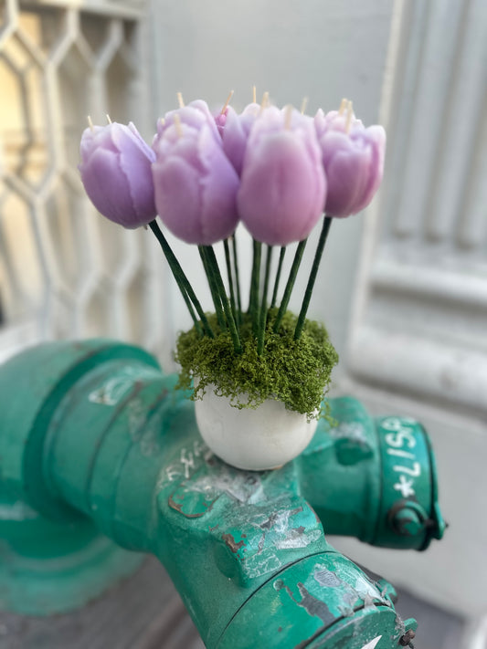 Tulips candle bouquet