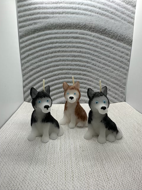 Husky candle dog SMALL